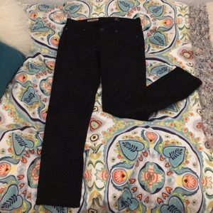 The Stevie ankle black velvet jeans